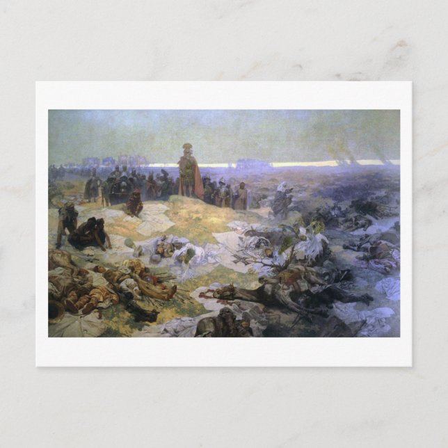 #10 After the Battle of Grunwald, Mucha Postcard (Front)