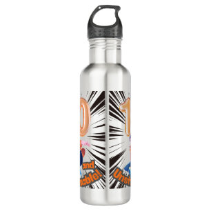 10 and Unstoppable Boys’ Birthday Stainless Steel Water Bottle