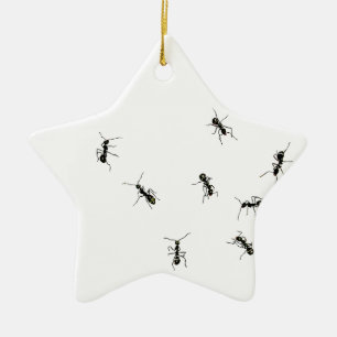 10 ants ceramic ornament