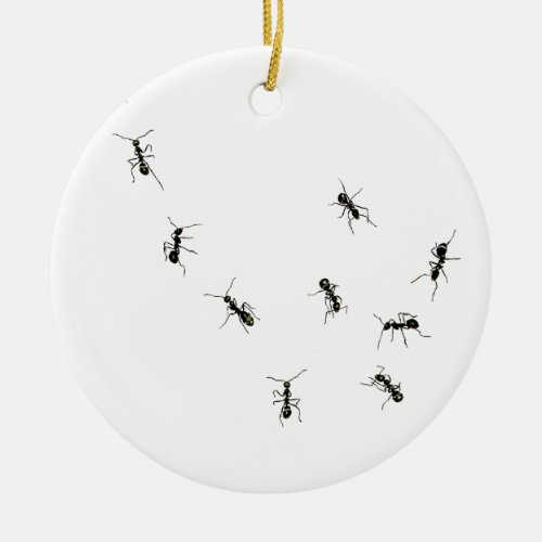10 ants ceramic ornament