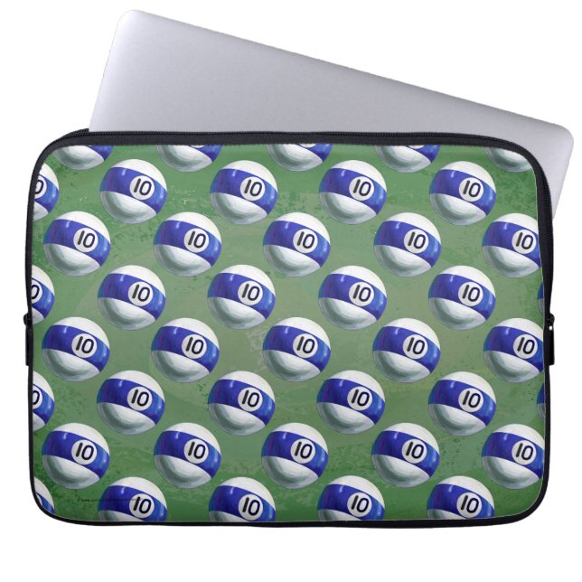 10 Ball Laptop Sleeve (Front)