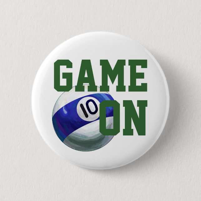 10 Ball Pinback Button (Front)
