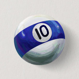 10 Ball Pinback Button
