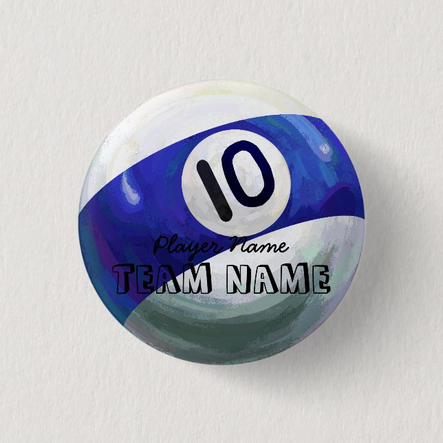 10 Ball Pinback Button (Front)