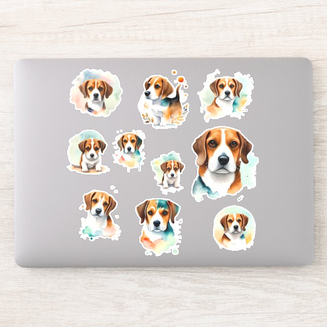 10 Beagles Scrapbook and Journaling Sticker (Computer)