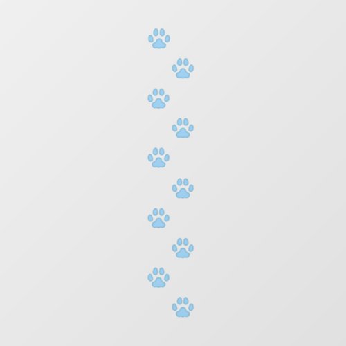 10 Blue Medium Cat Paw Prints Tracks Floor Decals