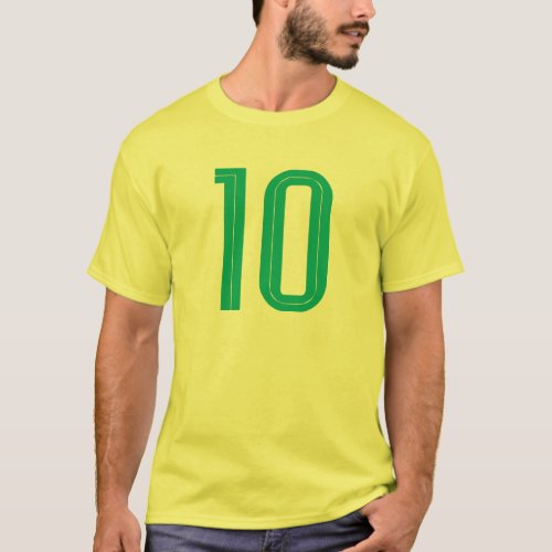 10 Brazil Football Green T_Shirt