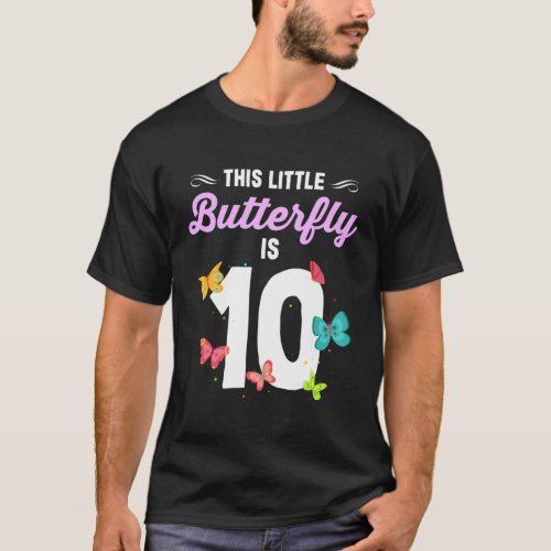 10 Butterfly 10Th Party T_Shirt