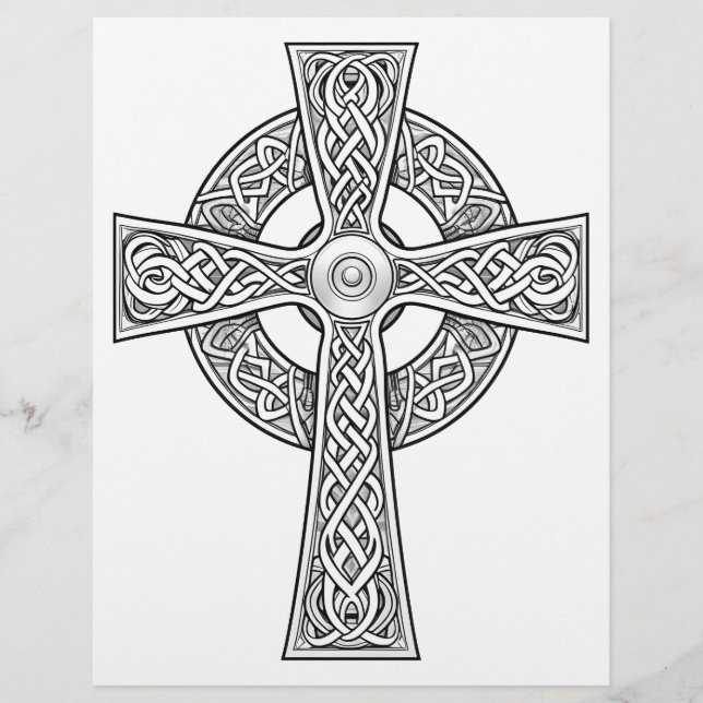 10 Celtic Cross Coloring Pages (Front)