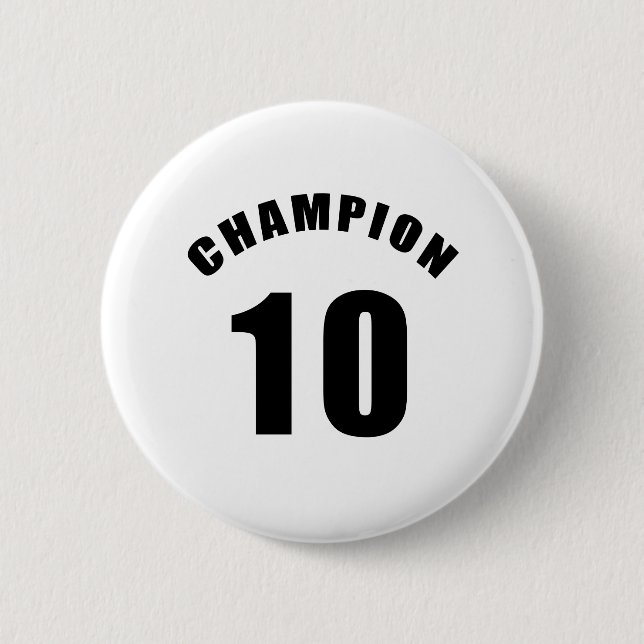 10 champion designs pinback button (Front)