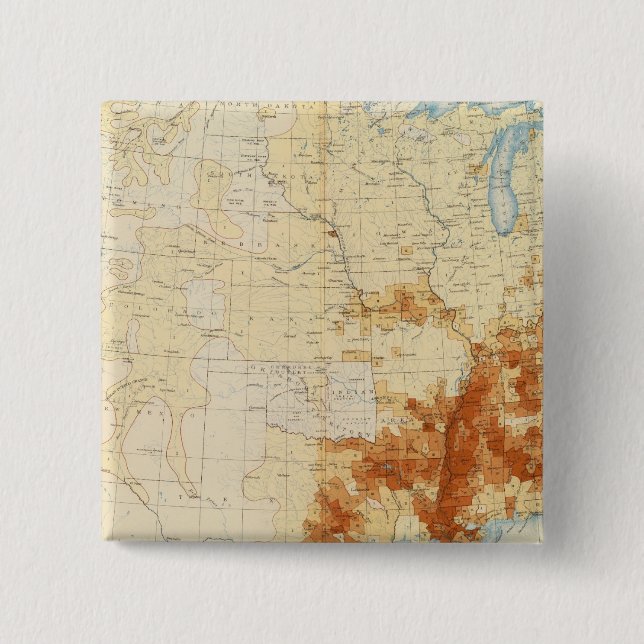 10 Colored population 1890 Pinback Button (Front)