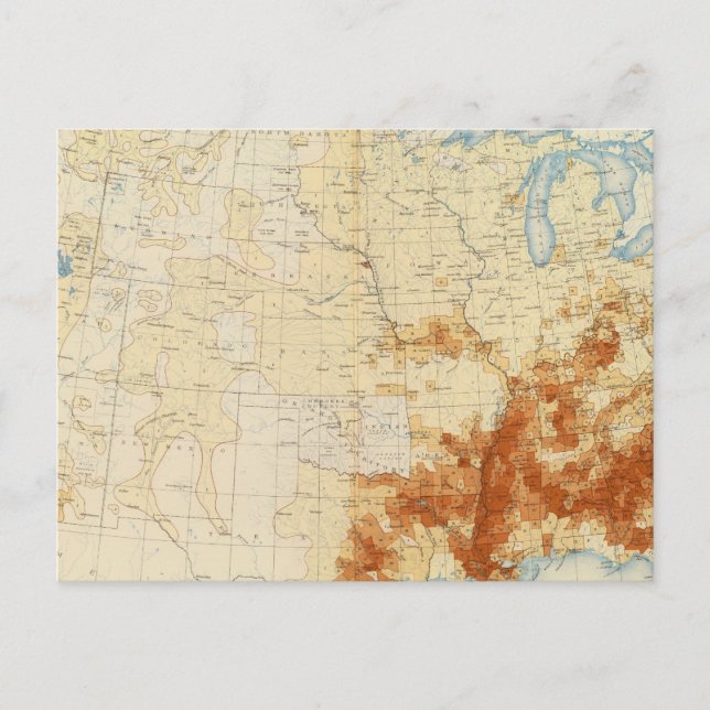 10 Colored population 1890 Postcard (Front)