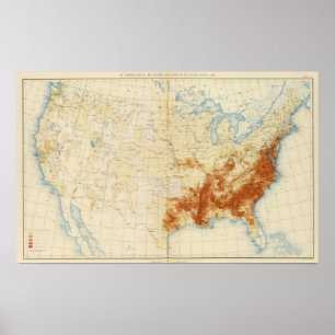 10 Colored population 1890 Poster