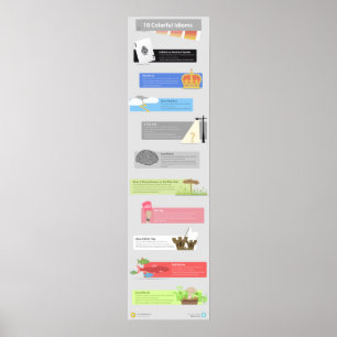 10 Colorful Idioms: out of blue for your gray matt Poster