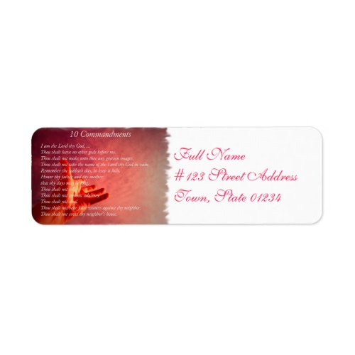 10 Comandments Mailing Labels
