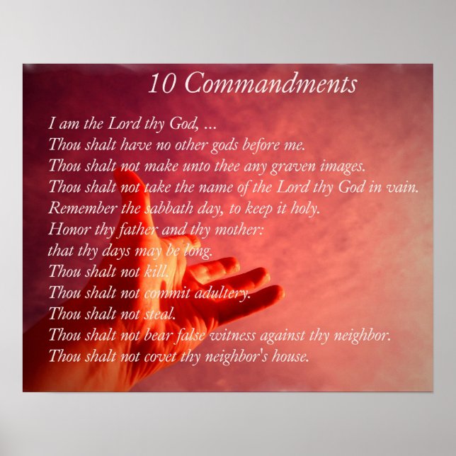10 Comandments Poster  (Front)