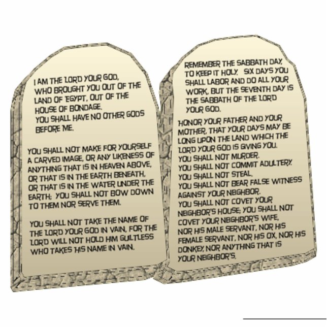 10 COMMANDMENTS CUTOUT (Front)