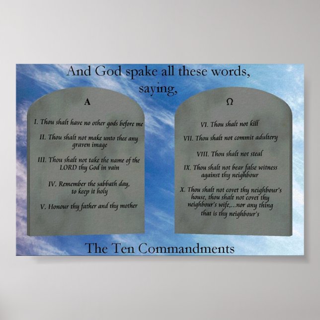 10 Commandments in Clouds Poster (Front)