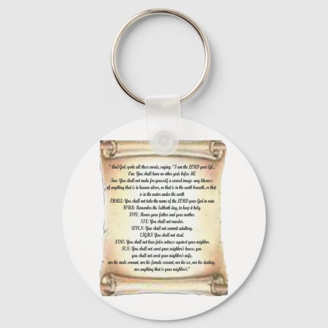 10 commandments keychain (Front)