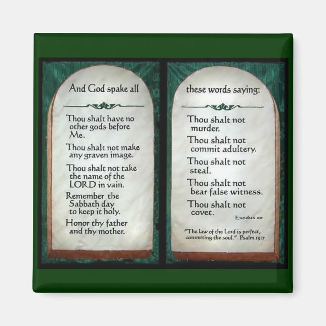 10 Commandments Magnet (Front)