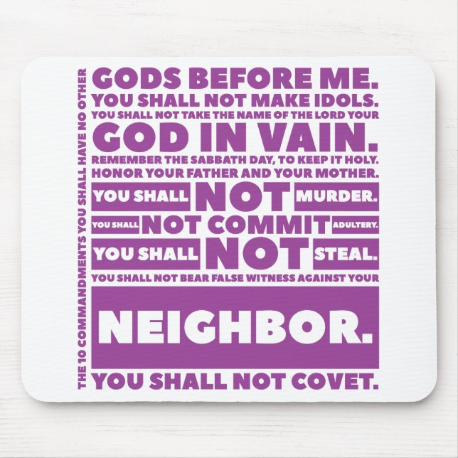 10 Commandments Mousepad (Front)