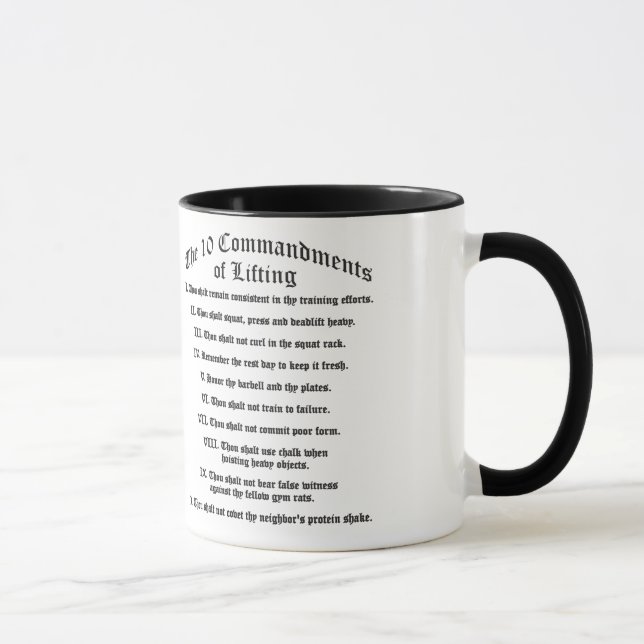 10 Commandments of Lifting Mug (Right)