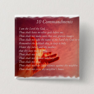 10 Commandments Pin