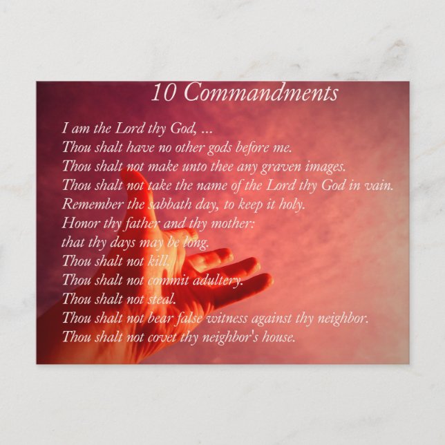10 Commandments  Postcard (Front)
