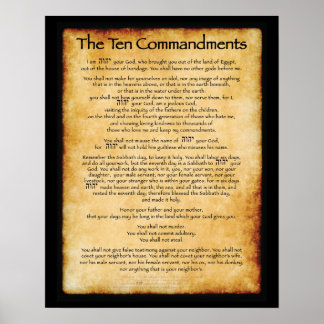 10 Commandments Poster 16 x 20