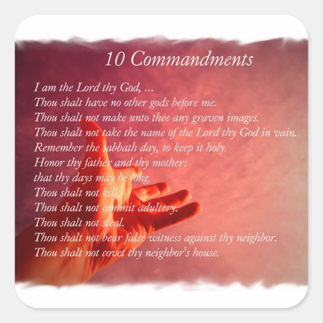 10 Commandments  Stickers (Front)