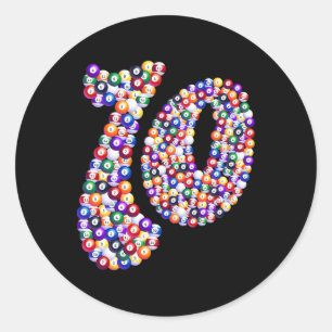 10 Composed Of Billiard Pool Table  Classic Round Sticker