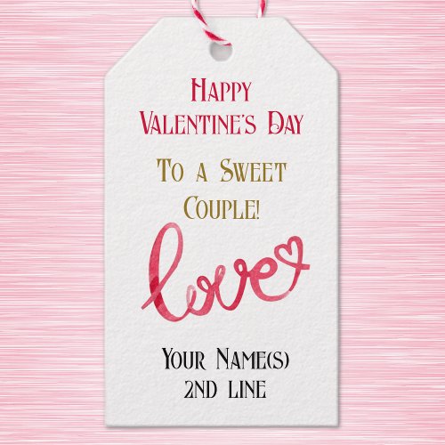 10 Couple Happy Valentines Day Name Gift Tags