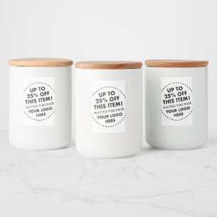 10 Custom Food Container Labels 25% OFF Bulk Buy