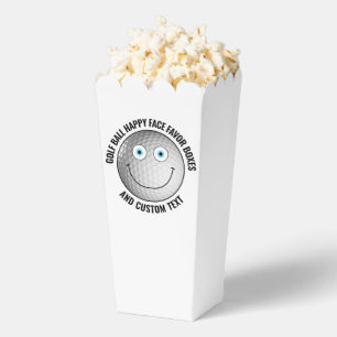 10 Custom Golf Party BLUE EYES Happy Face Popcorn Favor Boxes