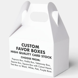 10 Custom Personalized Large Gable Favor Boxes