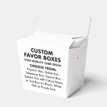 10 Custom Personalized Small Take Out Favor Boxes
