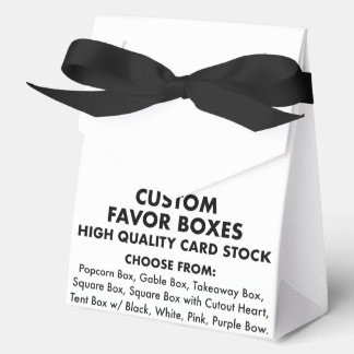 10 Custom Personalized Tent Favor Boxes w/ Ribbon