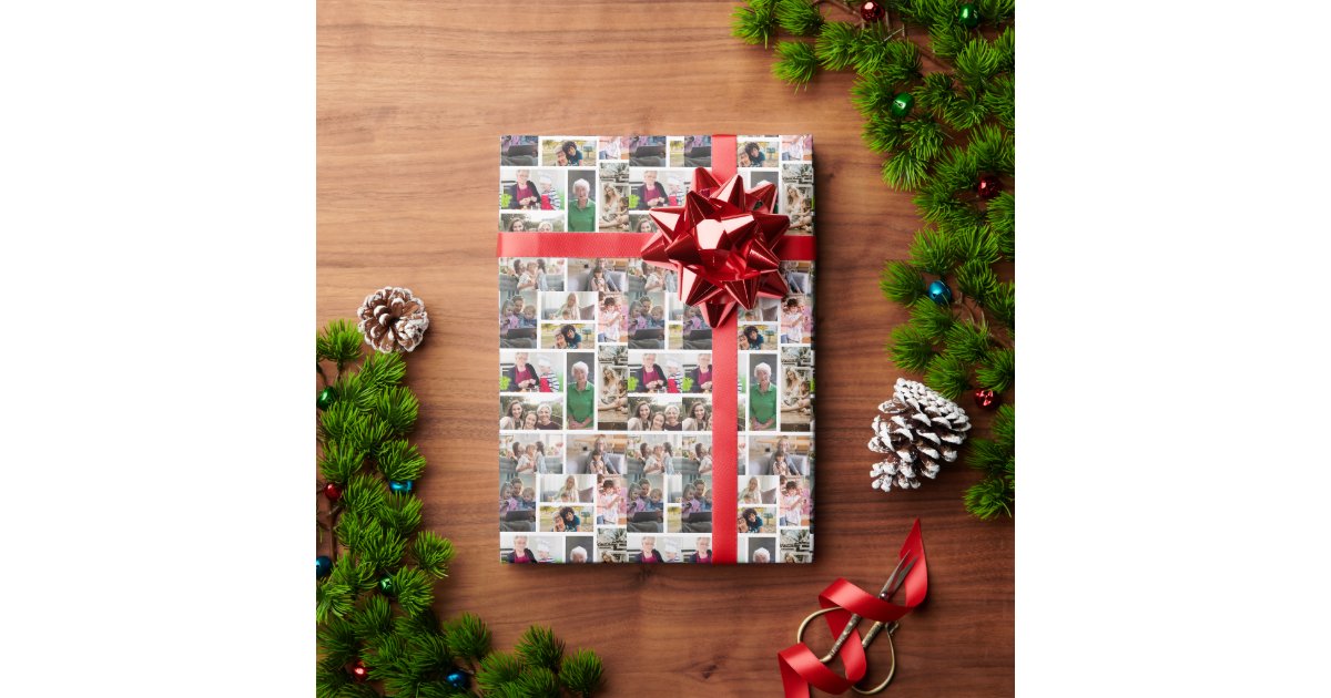 10 Custom Photo Collage Wrapping Paper | Zazzle