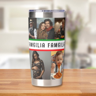 10 Custom Photos Famiglia Water Bottle Insulated Tumbler