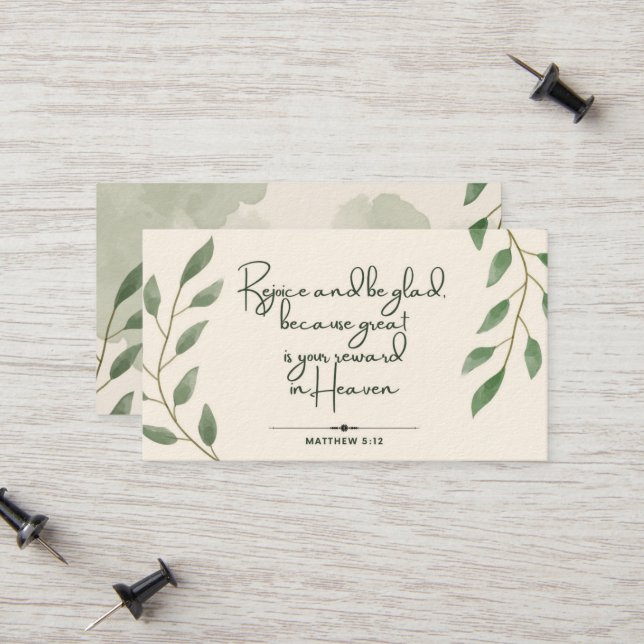10 Days of Scripture Verse Cards | Matthew 5:12 (Front/Back In Situ)