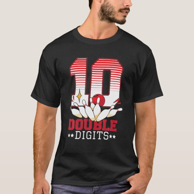 10 Double Digits - 10Th Birthday Boy Funny Kids Bo T-Shirt (Front)