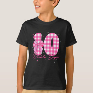 10 Double Digits 10th Birthday Girl Coquette 10 Ye T-Shirt