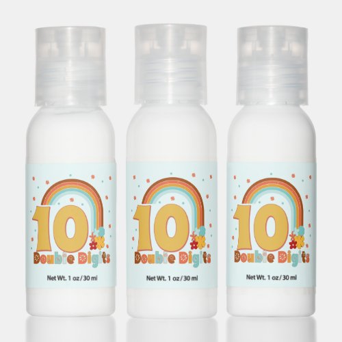 10 Double Digits Birthday Girl Groovy Party  Hand Lotion