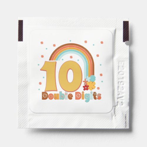 10 Double Digits Birthday Girl Groovy Party  Hand Sanitizer Packet