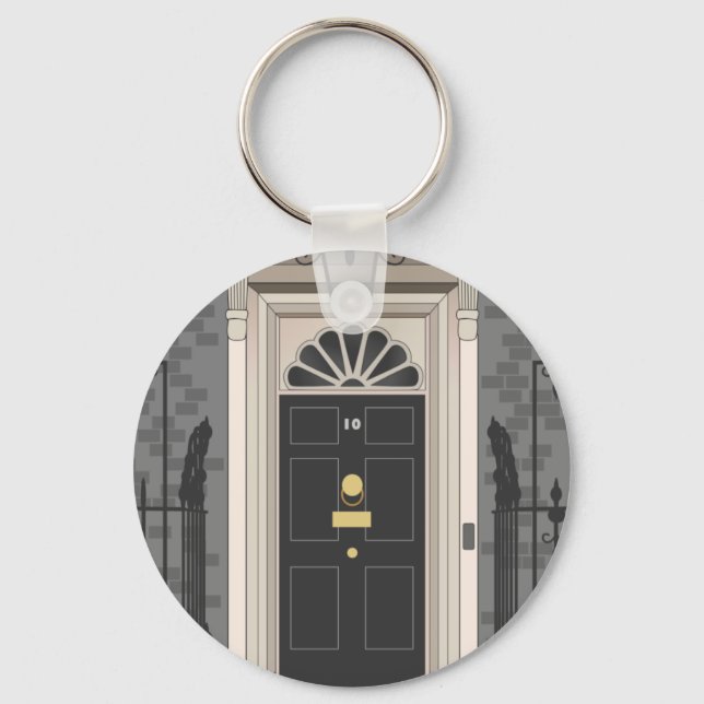 10 Downing Street, London (drawing) Keychain (Front)