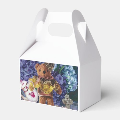  10 Favor Boxes with Antique Teddy Bear