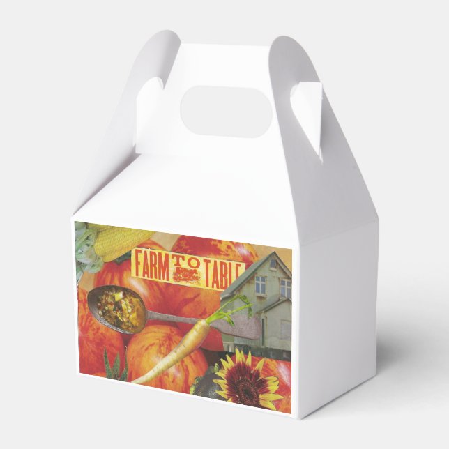 10 Favor Boxes with Fresh Produce Theme (Front Side)