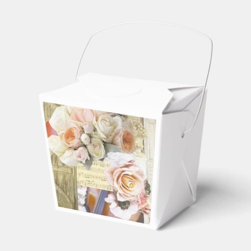 10 Favor Boxes with Pastel Roses