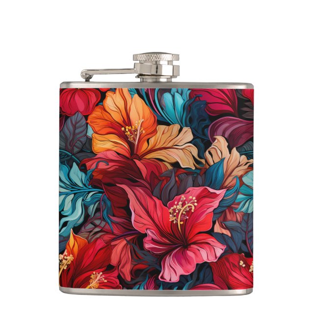 #10 Floral Pattern Flask (Front)