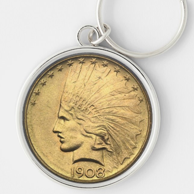 $10 GOLD PIECE KEYCHAIN (Front)